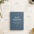 Kind Supporter digital PDF workbook cover and planning pages mockup