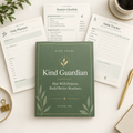 Kind Guardian digital PDF workbook cover and planning pages mockup